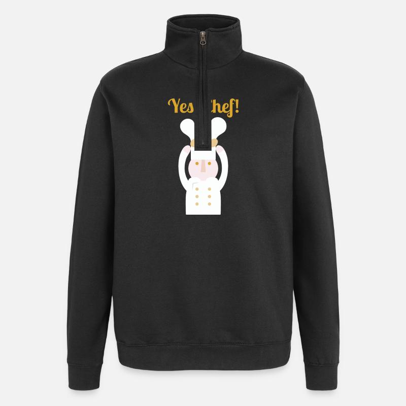 Ja, Chefkoch! l Text - Quarter-Zip-Sweatshirt - Schwarz