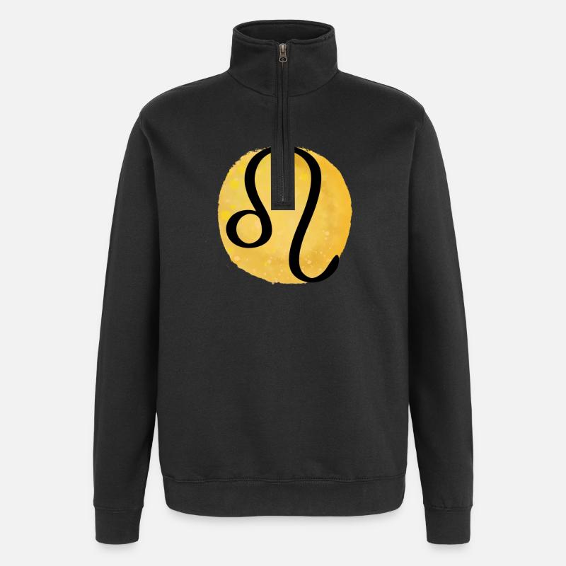 Sternzeichen Löwe - Quarter-Zip-Sweatshirt - Schwarz