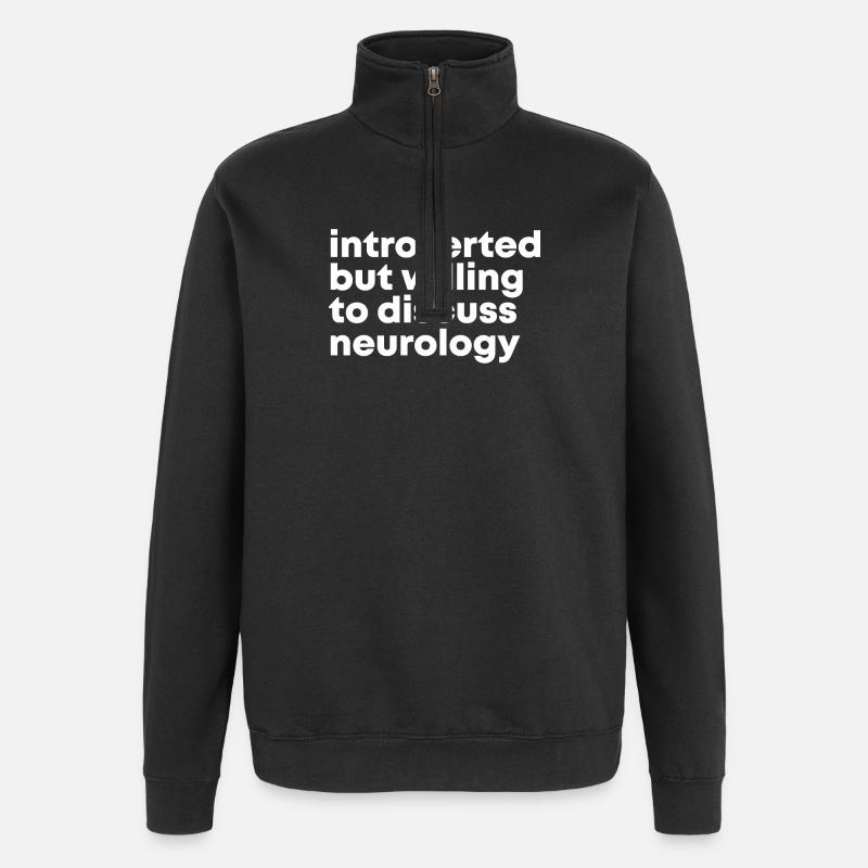 neurologie - Sweat à zip 1/4 - noir