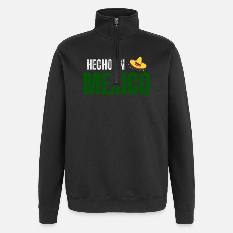 Made in Mexico, Mexican pride - Quarter-Zip Sweatshirt - black