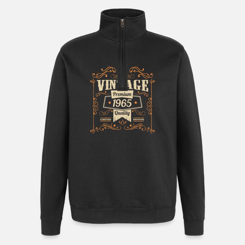 Millésime d’anniversaire Millésime 1965 - Sweat à zip 1/4 - noir