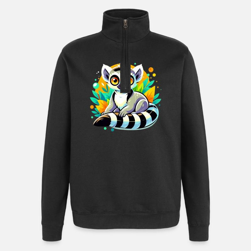 Lemur - Quarter-Zip Sweatshirt - black