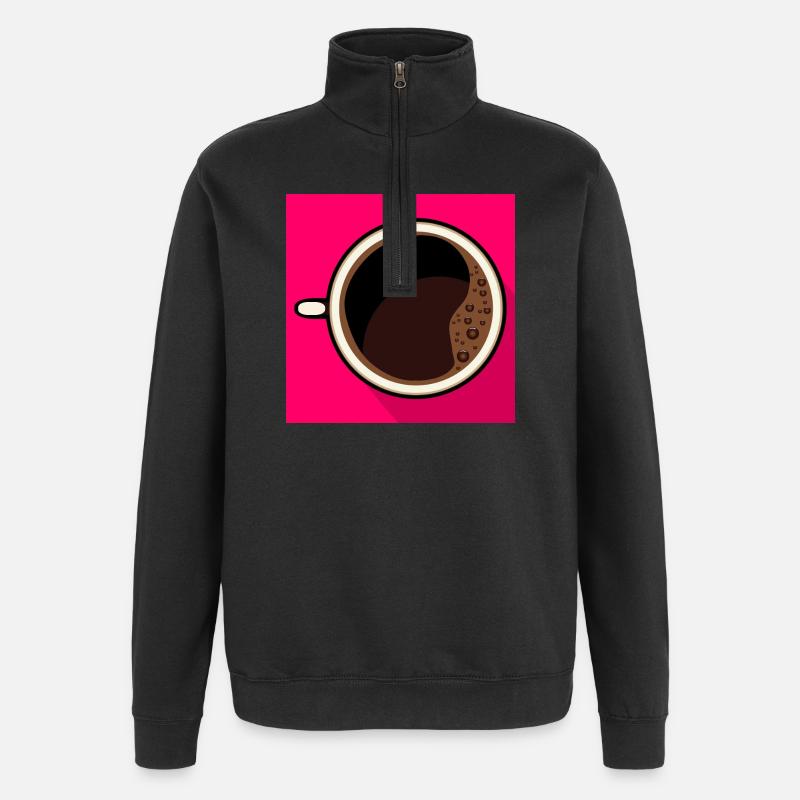 TASSE À CAFÉ ESPRESSO - Sweat à zip 1/4 - noir