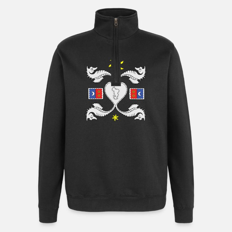 Mayotte - Quarter-Zip Sweatshirt - black
