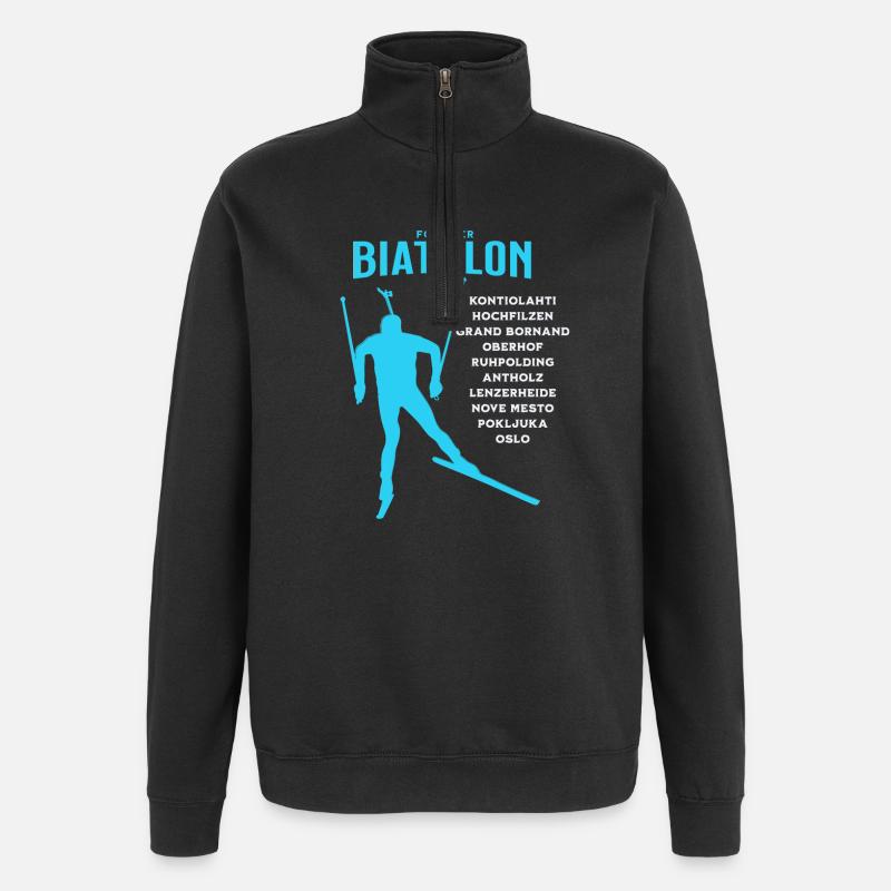 Forever Biathlon - Quarter-Zip-Sweatshirt - Schwarz
