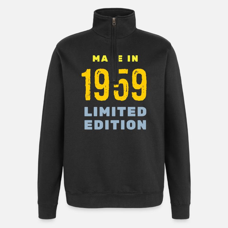 1959 - Sweat à zip 1/4 - noir