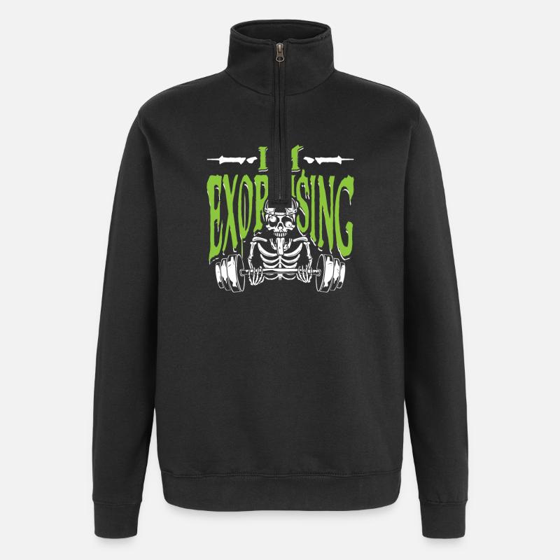 I m exorcising - Quarter-Zip-Sweatshirt - Schwarz