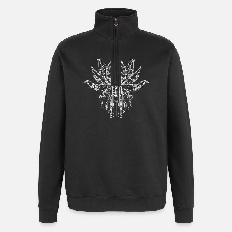 Mystica Blanc - Sweat à zip 1/4 - noir