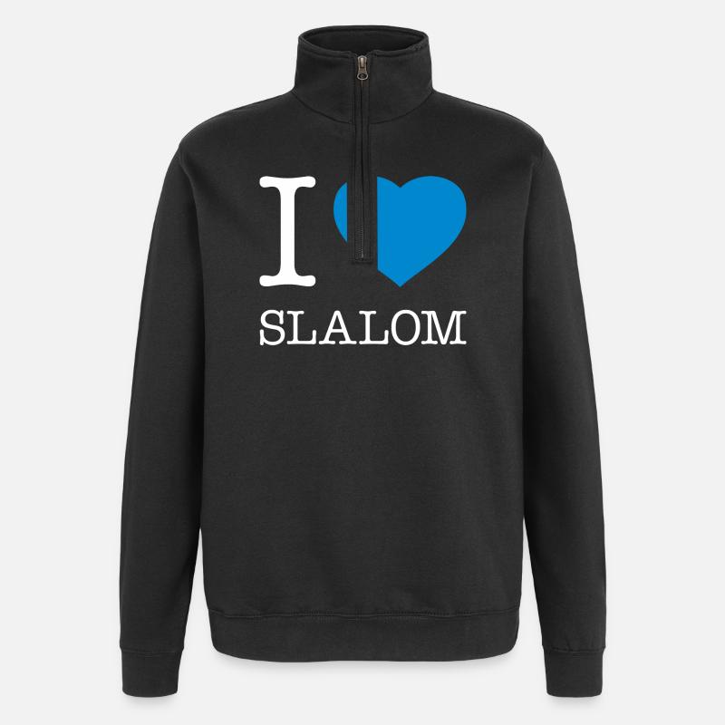 J’ADORE LE SLALOM - Sweat à zip 1/4 - noir