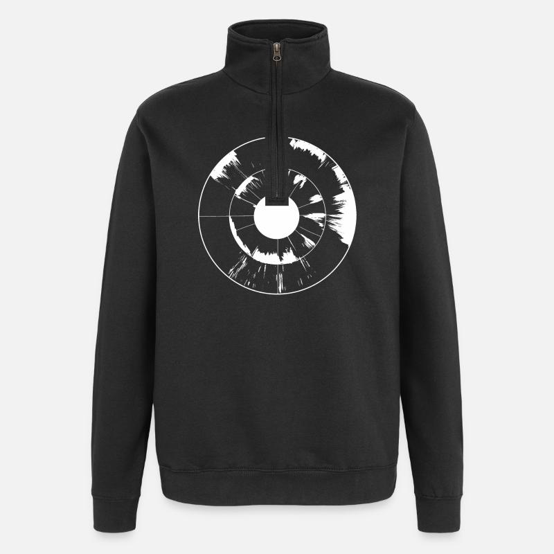 Sonnensturm der Kreise - Quarter-Zip-Sweatshirt - Schwarz