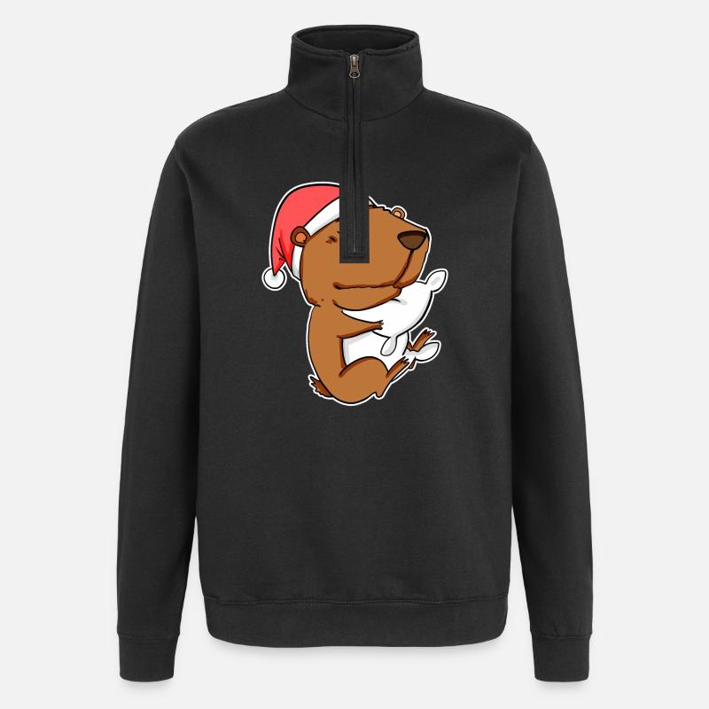 Capybara Capybara Gift - Quarter-Zip Sweatshirt - black