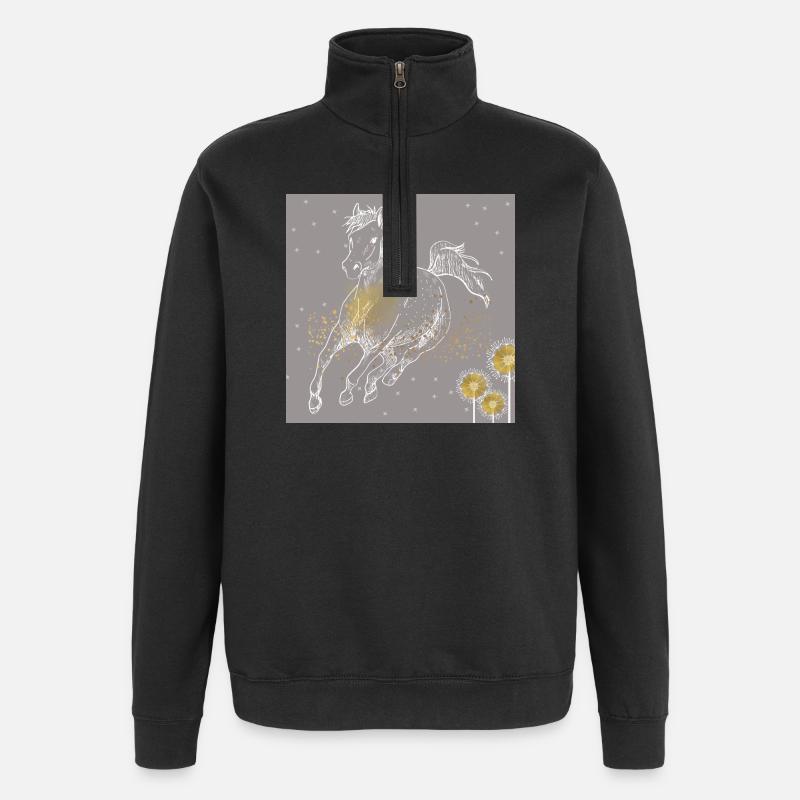 Cheval. - Sweat à zip 1/4 - noir