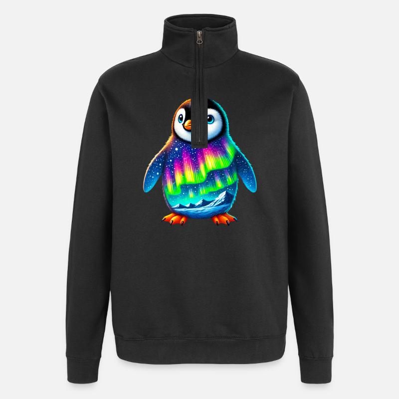 Penguin - Quarter-Zip Sweatshirt - black