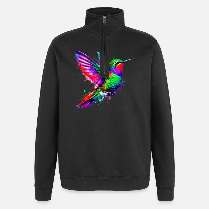 Kolibri - Quarter-Zip-Sweatshirt - Schwarz