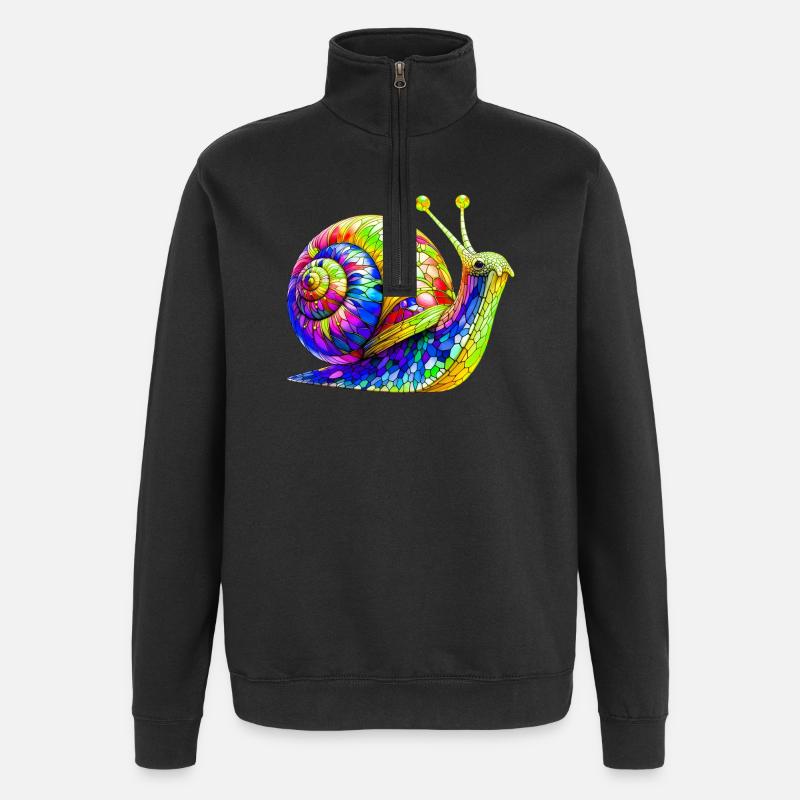 Schnecke - Quarter-Zip-Sweatshirt - Schwarz