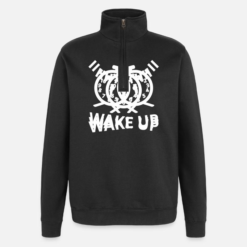 Alarm clock - Sweat à zip 1/4 - noir