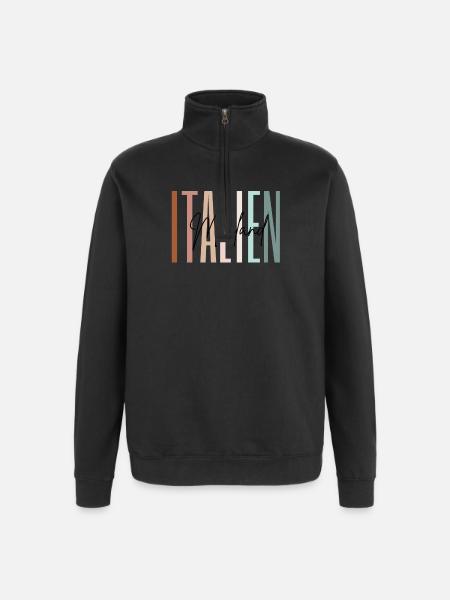 Italien Urlaub Mailand Städtereise Geschenk - Quarter-Zip-Sweatshirt - Schwarz