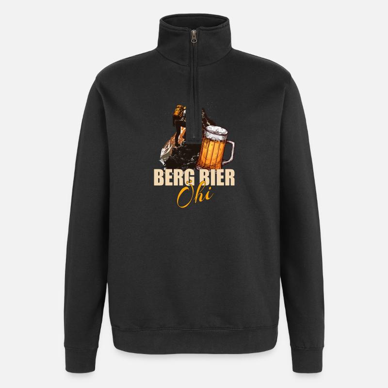 Berg Bier Öhi - Quarter-Zip-Sweatshirt - Schwarz