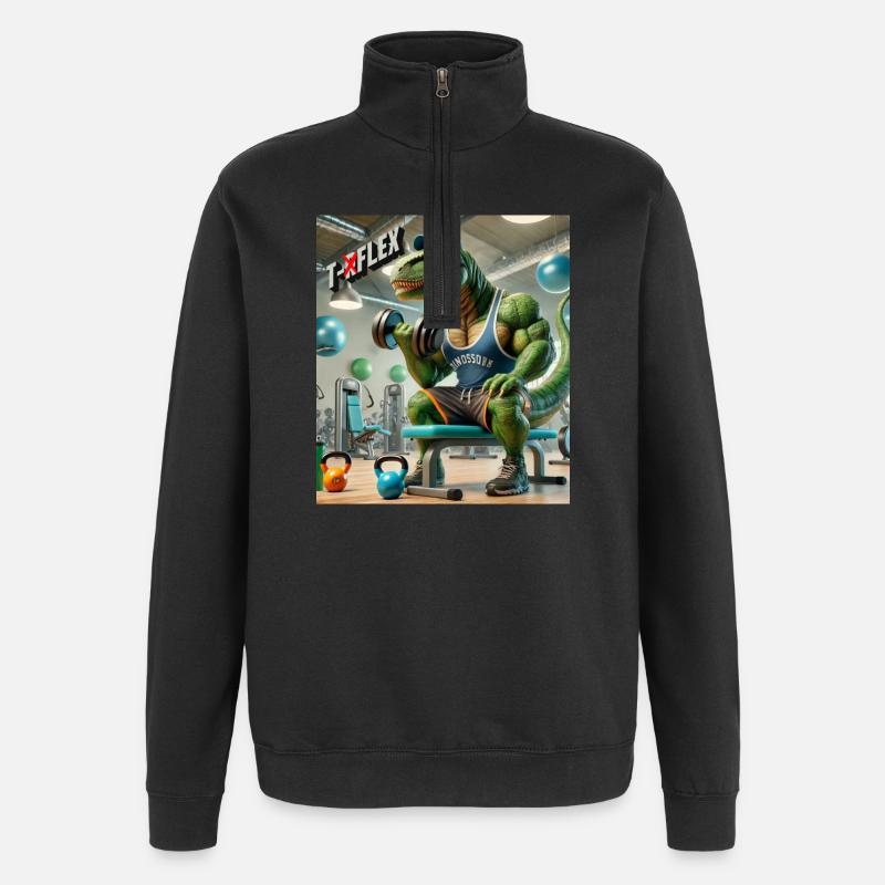 Dino T RFLEX - Quarter-Zip-Sweatshirt - Schwarz