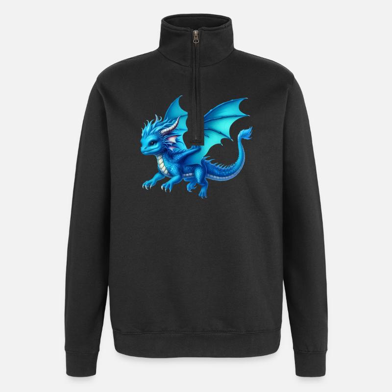 Dragon - Sweat à zip 1/4 - noir