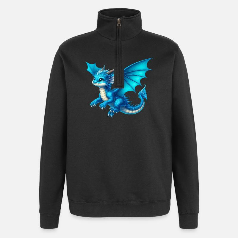 Dragon - Sweat à zip 1/4 - noir