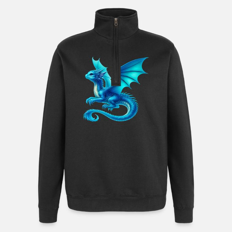 Dragon - Sweat à zip 1/4 - noir