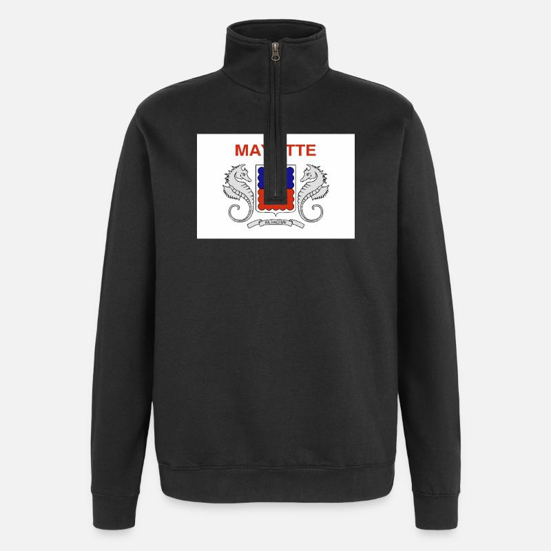 Mayotte - Quarter-Zip Sweatshirt - black