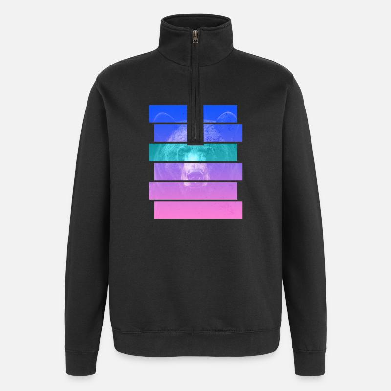 Ours - Sweat à zip 1/4 - noir