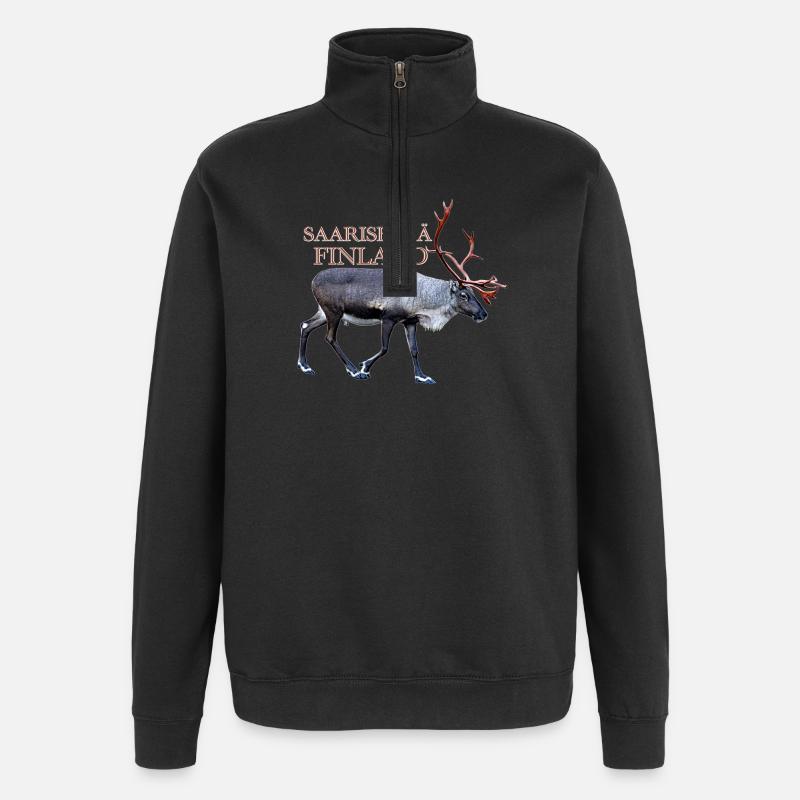 Saariselka - Sweat à zip 1/4 - noir