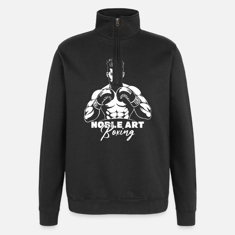BOXEN EDLE KUNST - Quarter-Zip-Sweatshirt - Schwarz