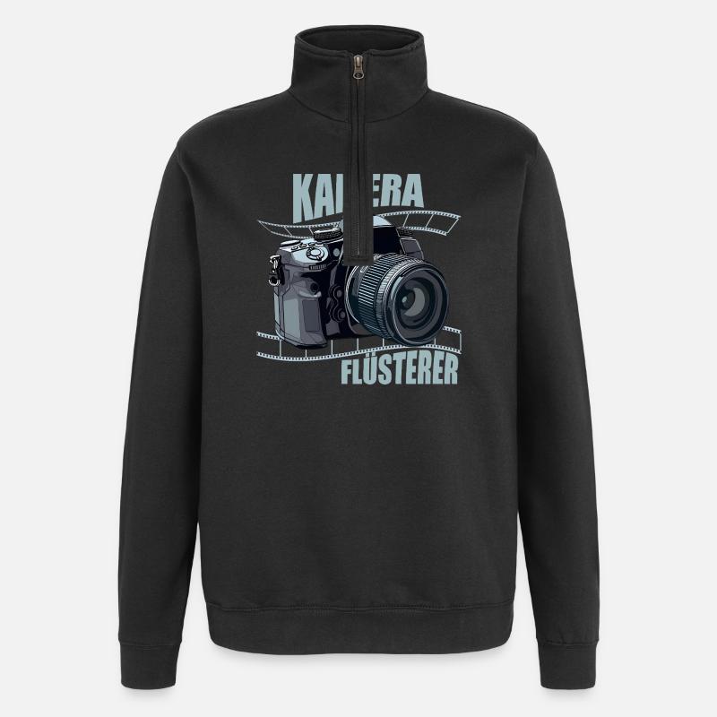 Kamera Flüsterer - Quarter-Zip-Sweatshirt - Schwarz