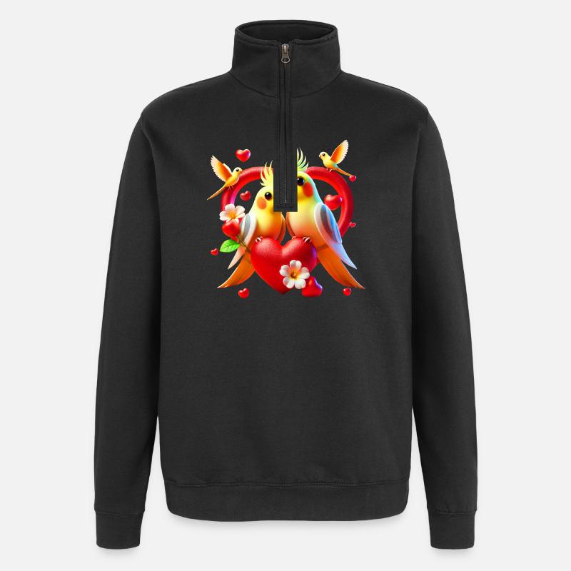 Nymph Heart (03) - Quarter-Zip Sweatshirt - black