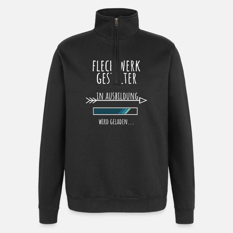 Flechtwerkgestalter Ausbildung Beruf Geschenk - Quarter-Zip-Sweatshirt - Schwarz