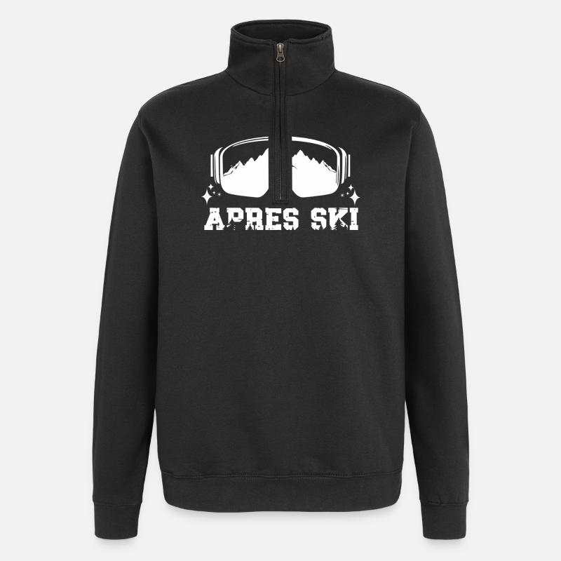 Après Ski , Ski Goggles - Quarter-Zip Sweatshirt - black