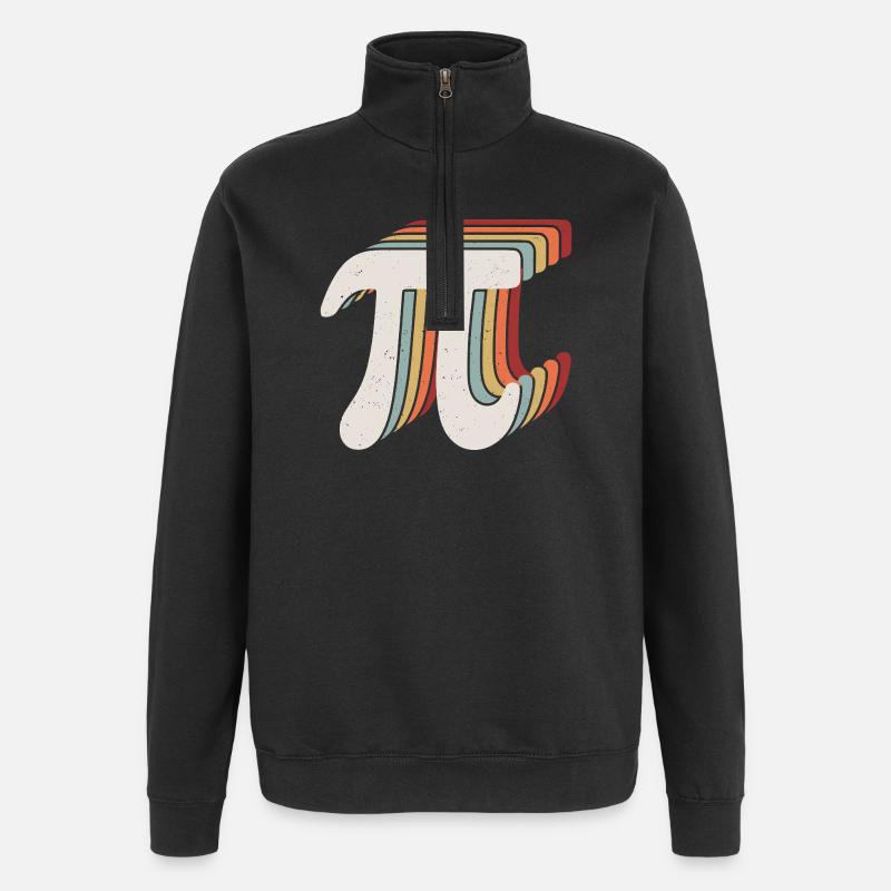 Bonne journée Pi - Sweat à zip 1/4 - noir