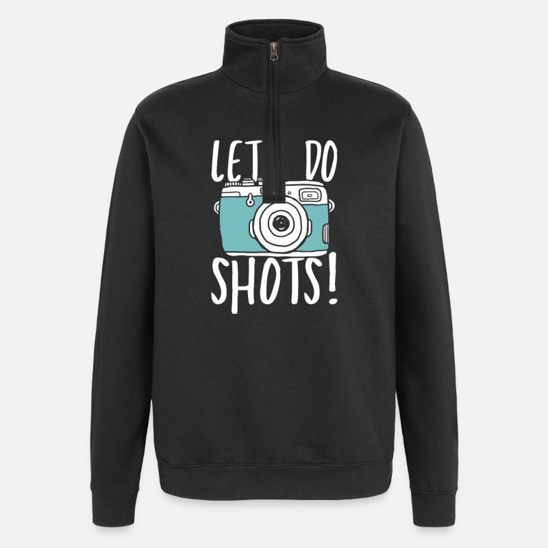 Let s do shots - Quarter-Zip-Sweatshirt - Schwarz