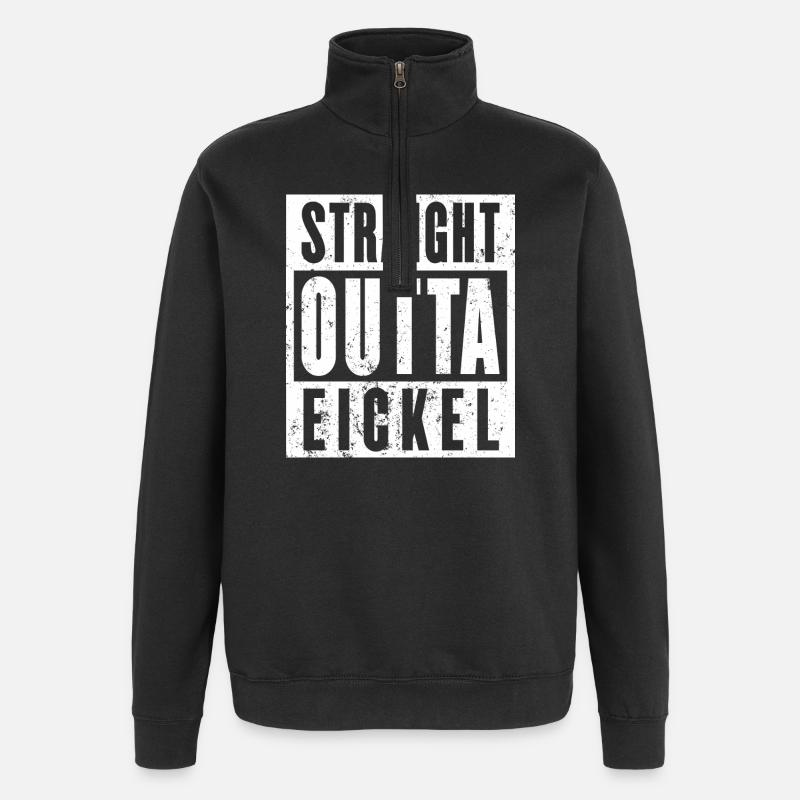 Eickel, Ruhrgebiet, Ruhrpott, Wanne-Eickel - Quarter-Zip-Sweatshirt - Schwarz