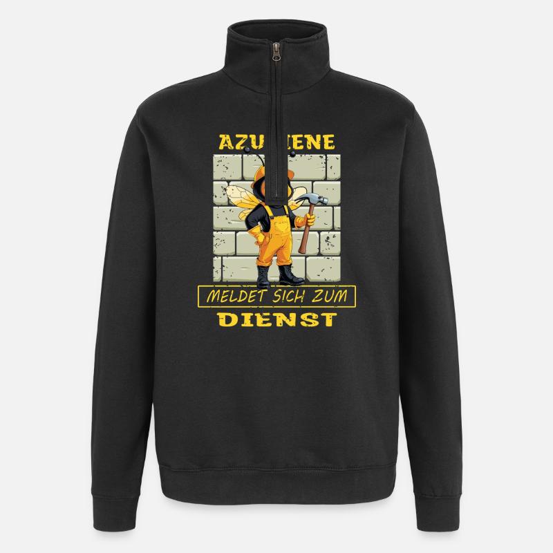 Azubiene Handwerkerin - Quarter-Zip-Sweatshirt - Schwarz