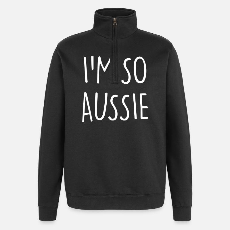 I'M SO AUSSIE Australien - Quarter-Zip-Sweatshirt - Schwarz