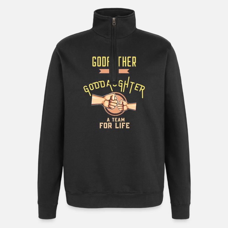 Pate und Patentochter Bindung - Quarter-Zip-Sweatshirt - Schwarz