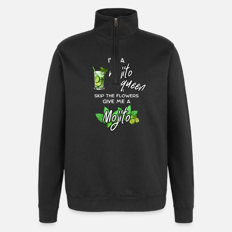 Mojito-Königin - Quarter-Zip-Sweatshirt - Schwarz
