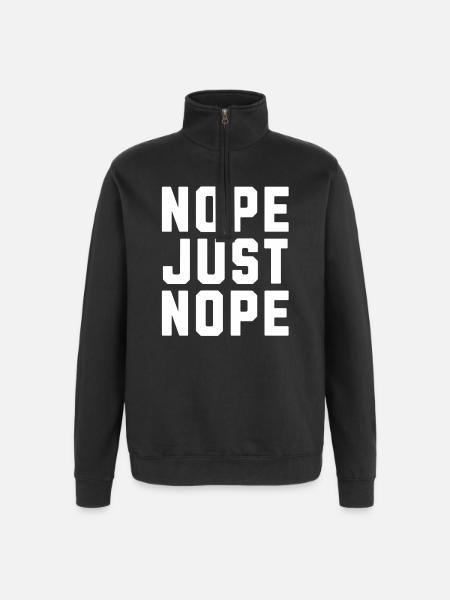 Non, juste non - Sweat à zip 1/4 - noir