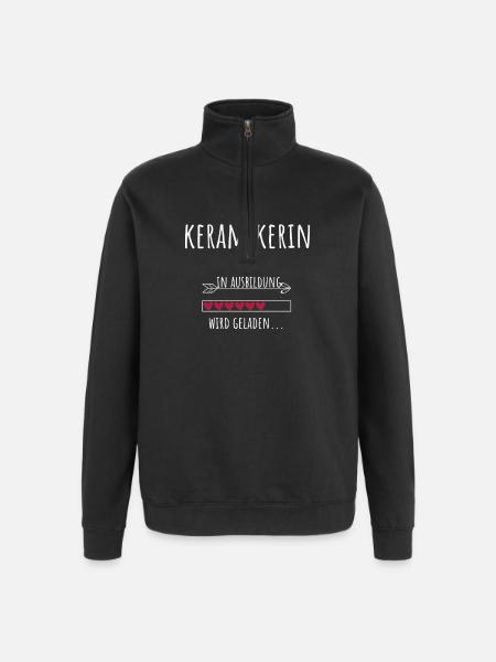 Keramikerin Ausbildung Beruf Geschenk - Quarter-Zip-Sweatshirt - Schwarz