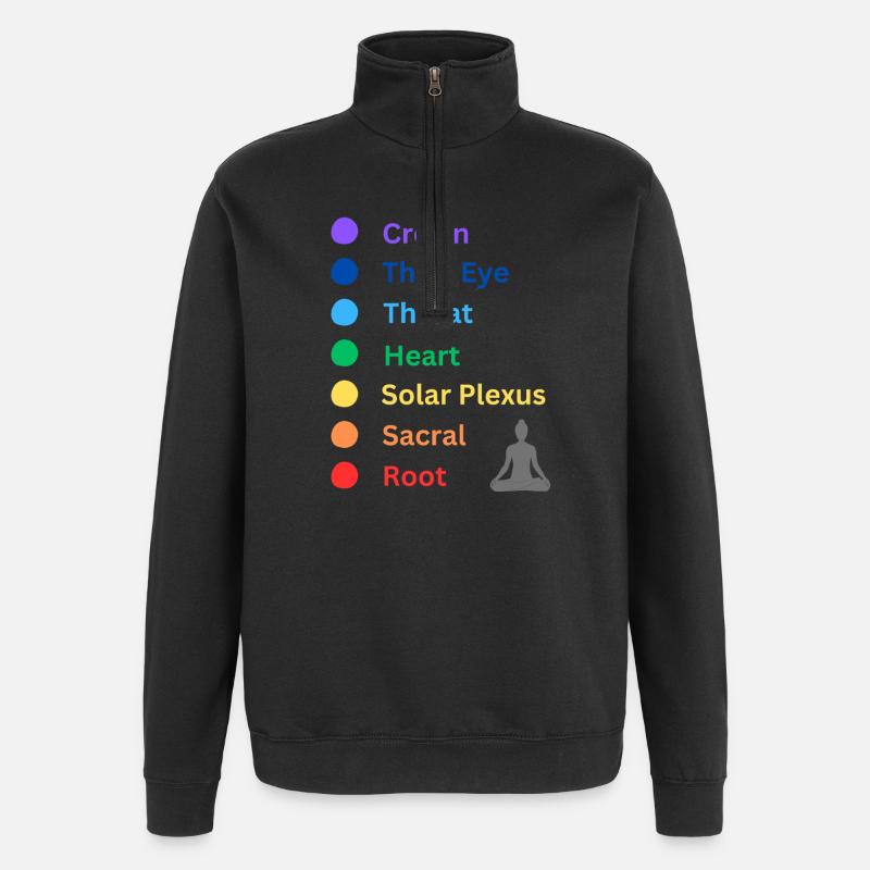 Chakra - Quarter-Zip-Sweatshirt - Schwarz