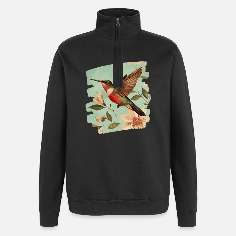 Kolibri - Quarter-Zip-Sweatshirt - Schwarz