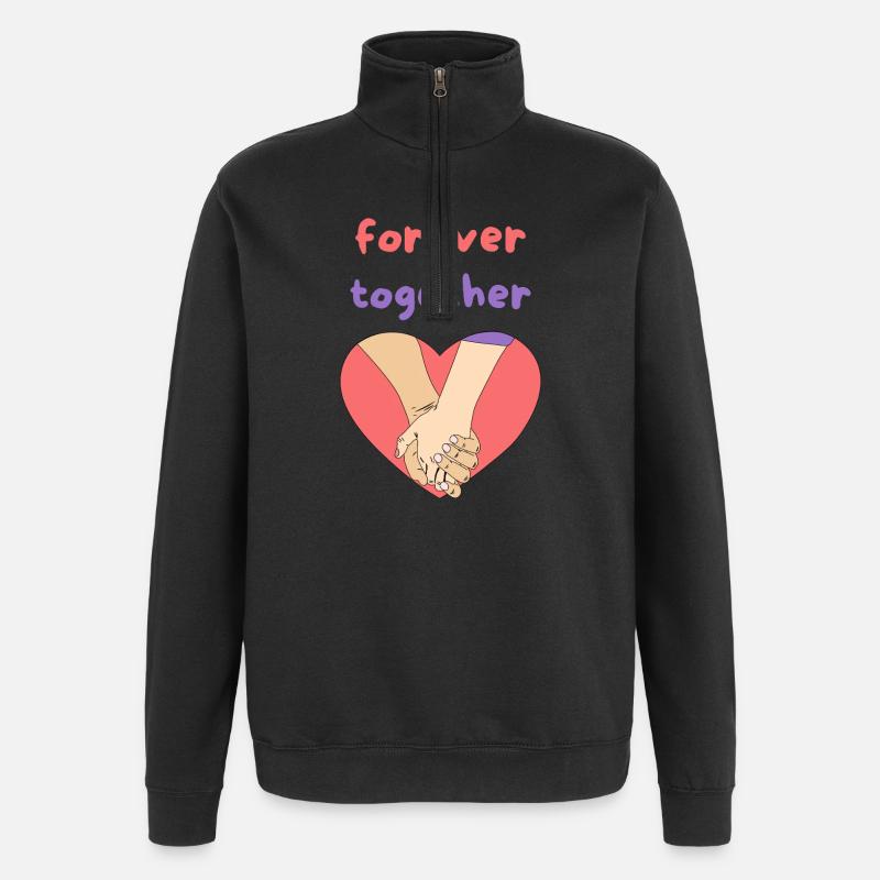 forever together - Quarter-Zip-Sweatshirt - Schwarz