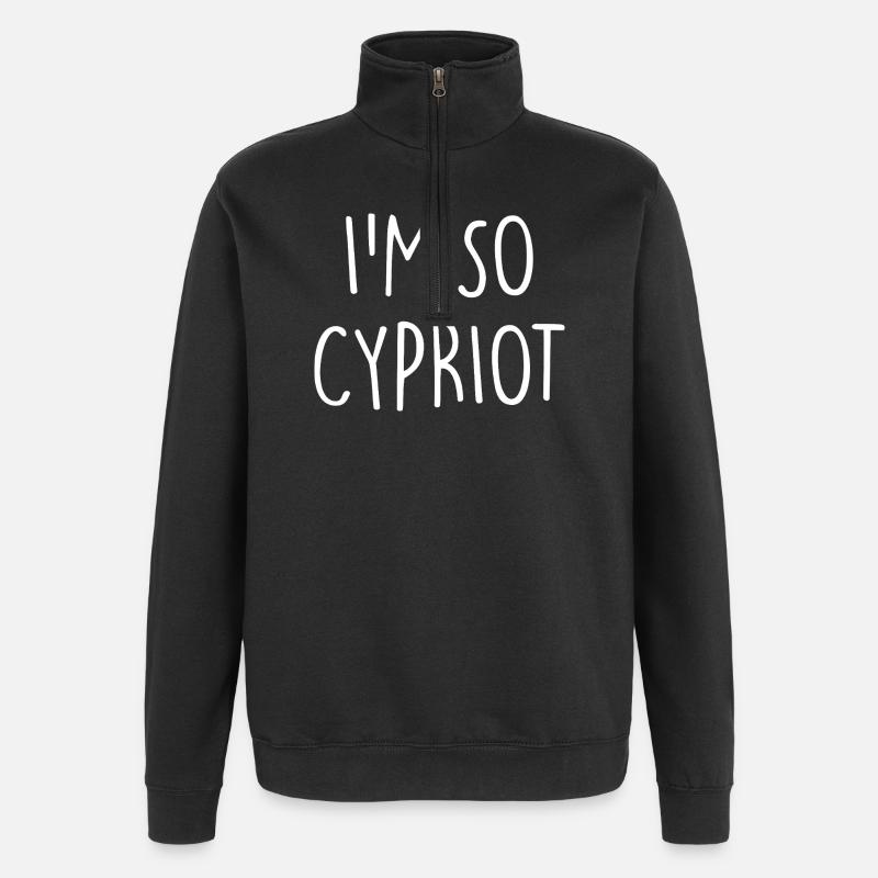 I'M SO CYPRIOT Zypern - Quarter-Zip-Sweatshirt - Schwarz