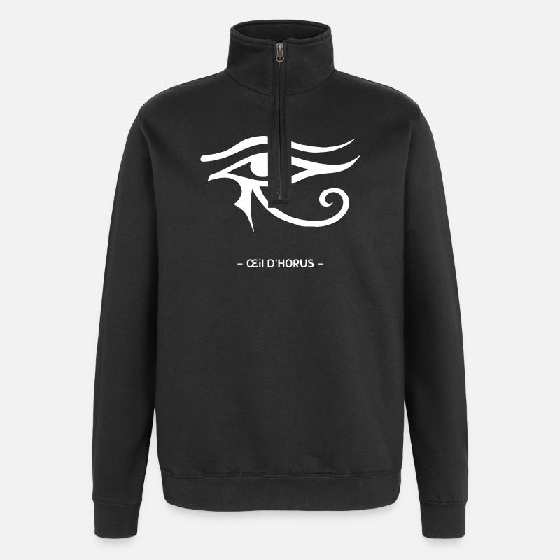 Œil D'Horus - Sweat à zip 1/4 - noir