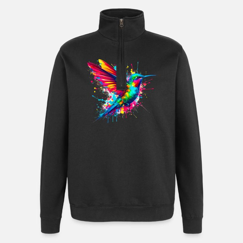 Kolibri - Quarter-Zip-Sweatshirt - Schwarz