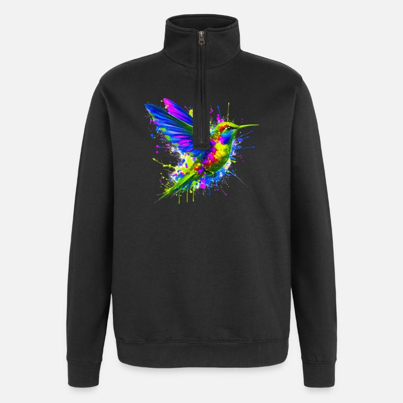 Kolibri - Quarter-Zip-Sweatshirt - Schwarz